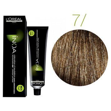 Крем-краска для волос Loreal Professionnel INOA 7 Глубокий блонд 60 мл 00-00004677 фото