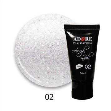 Акрил-гель ADORE Acryl Gel Shimmer №02 Gentle glow 30 мл 00-00017714 фото