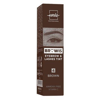 Краска для ресниц и бровей Unic Browis Eyebrow & Lashes Tint №4 Brown 20 мл 00-00026815 фото