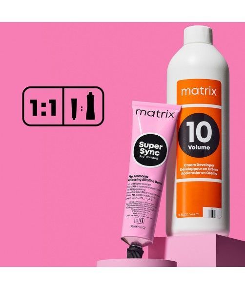 Крем-краска безаммиачная Matrix Super Sync Pre-Bonded №1A Ashy black 90 мл 00-00025172 фото
