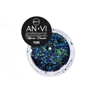 Дзеркальна пудра ANVI Professional YUKI №17 Malachite Affection 1.2 г 00-00008538 фото