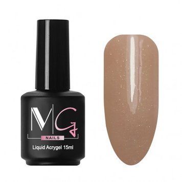 Акрил-гель жидкий MG Nail Liquid Acrygel №10 Темно-бежевый с микроблеском 15 мл 00-00021604 фото
