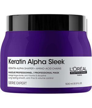 Маска для гладкости пушистых волос L'Oreal Professionnel Keratin Alpha Sleek Mask 500 мл 00-00027302 фото