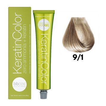 Крем-фарба безаміачна для волосся BBCos Keratin Color №9.1 Very Light Ash Blond 100 мл 00-00023241 фото