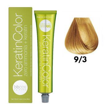 Крем-фарба безаміачна для волосся BBCos Keratin Color №9.3 Very Light Golden Blonde 100 мл 00-00023245 фото