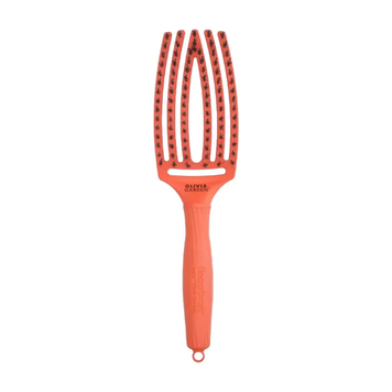 Щетка массажная для волос Olivia Garden Finger Brush Iconic Boar&Nylon Orange Spritz 00-00027335 фото