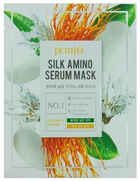 Маска для обличчя з протеїнами шовку Petitfee Silk Amino 25 мл 00-00011447 фото