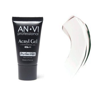 Акрил-гель для нігтів ANVI Porcelain White 30 мл 00-00012236 фото