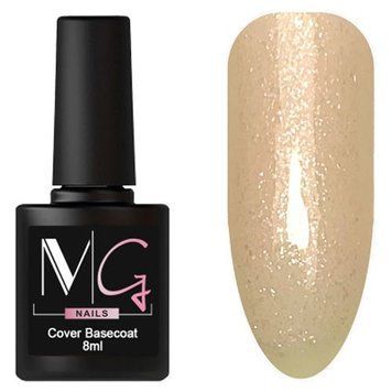 Основа камуфляжная для гель-лака MG Nail Сover Basecoat №10 Светло-песочный с микроблеском 8 мл 00-00021559 фото