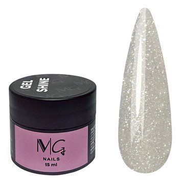 Гель для нарощування світловідбиваючий MG Nail Shine Gel №01 Beige 15 мл 00-00024528 фото