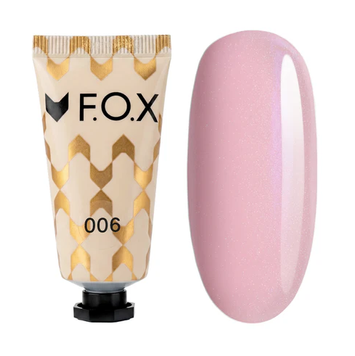 Полігель для манікюру FOX Poly gel Nano №006 Рожевий з дрібним шимером 15 мл 00-00027204 фото
