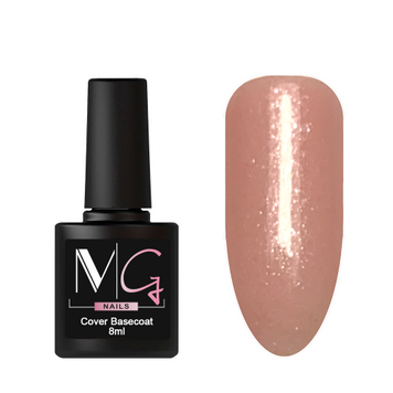 Основа камуфляжная для гель-лака MG Nail Сover Basecoat №13 Нежно-розовый с микроблеском 8 мл 00-00021562 фото