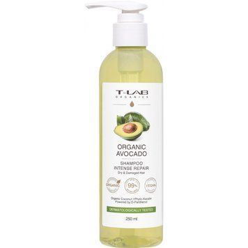 Шампунь для сухих и поврежденных волос T-LAB Organic Avocado Intense Repair Shampoo 250 мл 00-00023404 фото