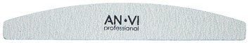 Пилка для нігтів ANVI Professional сіра напівкругла 100/100 00-00009587 фото