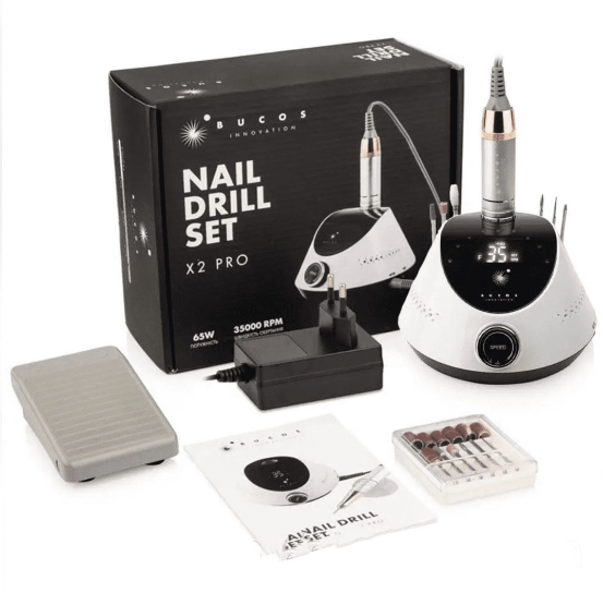 Фрезер для ногтей Bucos Nail Drill X2 PRO White Pearl 65W 00-00024894 фото
