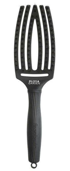 Щітка масажна для волосся Olivia Garden Fingerbrush Combo Full Black Medium 00-00027381 фото