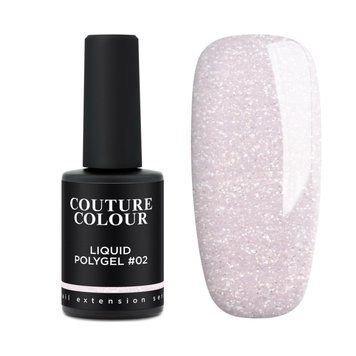 Полігель рідкий Couture Color Liquid Polygel №02 Рожевий з блискітками 9 мл 00-00024685 фото