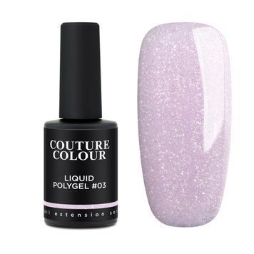 Полігель рідкий Couture Color Liquid Polygel №03 Бузковий з блискітками 9 мл 00-00024686 фото