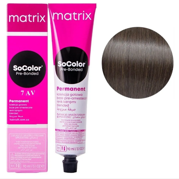 Крем-фарба Matrix SoColor Pre-Bonded Cream №7AV Блондин попелясто-перламутровий 90 мл 00-00026604 фото