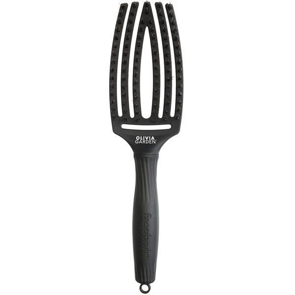 Щетка для укладки волос Olivia Garden Finger Brush CARE Ionic Boar&Nylon Full Black М 00-00024873 фото