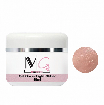 Гель камуфлюючий для нарощення MG Nail UV Gel Glliter Cover Light 15 мл 00-00023603 фото