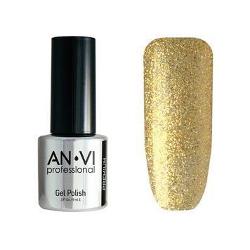 Гель-лак для нігтів ANVI Professional №112 Golden Glitter 9 мл 00-00001376 фото