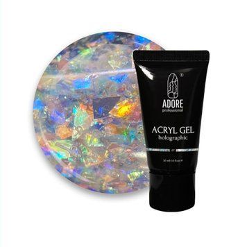 Акрил-гель ADORE Acryl Gel Shimmer №07 Rainbow Flakes 30 мл 00-00017719 фото
